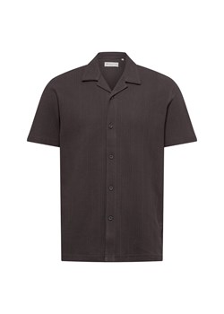 Tom Tailor Denim Męska koszulka rekreacyjna z krótkim rękawem Mężczyźni Comfort Fit Bawełna szary wypukły wzór tkaniny ze sklepu vangraaf w kategorii Koszule męskie - zdjęcie 181239980