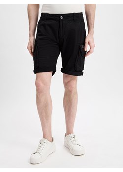 Alpha Industries Spodenki Mężczyźni Bawełna czarny jednolity ze sklepu vangraaf w kategorii Spodenki męskie - zdjęcie 181240000