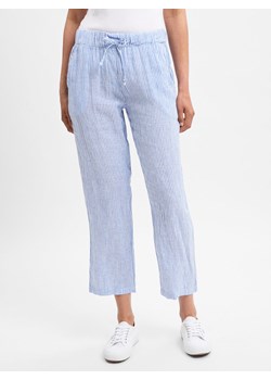 Marie Lund Lniane spodnie Kobiety len niebieski w paski ze sklepu vangraaf w kategorii Spodnie damskie - zdjęcie 181240051