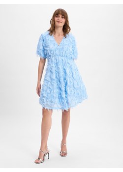 Y.A.S Letnia sukienka damska - YASPazylla Kobiety jasnoniebieski wypukły wzór tkaniny ze sklepu vangraaf w kategorii Sukienki - zdjęcie 181240151