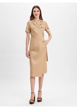 Betty & Co Damska sukienka kopertowa Kobiety wielbłądzi jednolity - id: 754888-0001-00400 - marki Betty & Co - 181240182 Betty & Co Damska sukienka kopertowa Kobiety wielbłądzi jednolity ze sklepu vangraaf w kategorii Sukienki - zdjęcie 181240182
