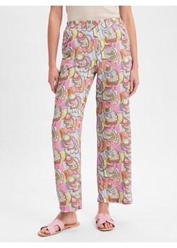 Marie Lund Letnie spodnie Kobiety wiskoza brudny róż wzorzysty ze sklepu vangraaf w kategorii Spodnie damskie - zdjęcie 181240221