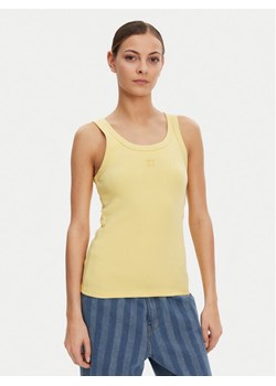 HUGO Top Datamia 50514489 Żółty Slim Fit ze sklepu MODIVO w kategorii Bluzki damskie - zdjęcie 181244242