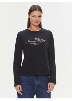 Tommy Hilfiger Bluzka WW0WW40292 Granatowy Regular Fit ze sklepu MODIVO w kategorii Bluzki damskie - zdjęcie 181244391