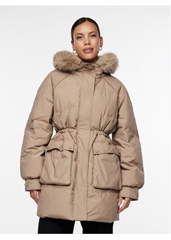 YAS Kurtka puchowa 26031384 Beżowy Regular Fit ze sklepu MODIVO w kategorii Kurtki damskie - zdjęcie 181244491