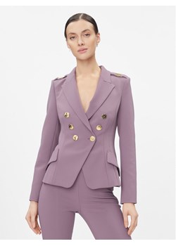 Elisabetta Franchi Marynarka GI-061-36E3-V600 Fioletowy Slim Fit ze sklepu MODIVO w kategorii Marynarki damskie - zdjęcie 181244532