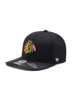 47 Brand Czapka z daszkiem Nhl Chicago Blackhawks H-CLZOE04WBP-BKB Czarny ze sklepu MODIVO w kategorii Czapki dziecięce - zdjęcie 181244592
