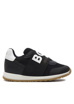 Sneakersy Boss J51335 Czarny ze sklepu eobuwie.pl w kategorii Buty sportowe dziecięce - zdjęcie 181246572