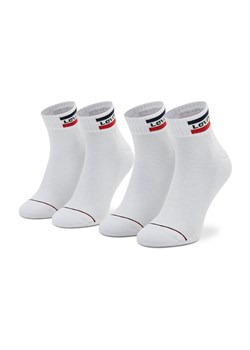 Zestaw 2 par wysokich skarpet unisex Levi's® 902011001 Biały ze sklepu eobuwie.pl w kategorii Skarpetki damskie - zdjęcie 181246632