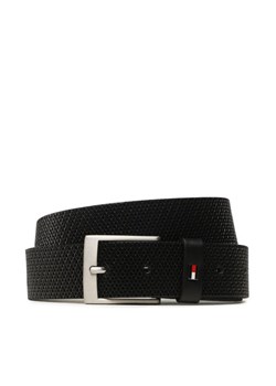 Pasek Męski Tommy Hilfiger Adan 3.5 Embossed AM0AM11229 Czarny ze sklepu eobuwie.pl w kategorii Paski męskie - zdjęcie 181247621