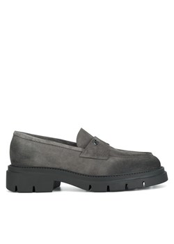 Loafersy Gino Rossi GRACE-I24-2637LM Szary ze sklepu eobuwie.pl w kategorii Lordsy damskie - zdjęcie 181247993