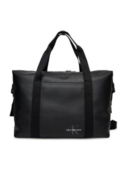 Torba Calvin Klein Jeans Mono Logo Weekender Duffle LV04G3137G Czarny ze sklepu eobuwie.pl w kategorii Torby podróżne - zdjęcie 181248394