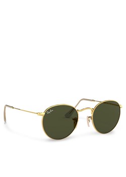 Okulary przeciwsłoneczne Ray-Ban Round Metal 0RB3447 001 Złoty ze sklepu eobuwie.pl w kategorii Okulary przeciwsłoneczne damskie - zdjęcie 181250242