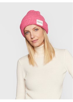 Czapka Tommy Jeans Elevated AW0AW14079 Różowy ze sklepu eobuwie.pl w kategorii Czapki zimowe damskie - zdjęcie 181250563