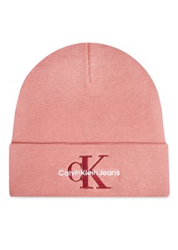 Czapka Calvin Klein Mono Logo Embro K60K612668 Różowy ze sklepu eobuwie.pl w kategorii Czapki zimowe damskie - zdjęcie 181250871