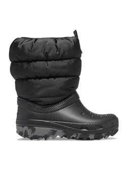 Śniegowce Crocs Crocs Classic Neo Puff Boot T 207683 Czarny ze sklepu eobuwie.pl w kategorii Buty zimowe dziecięce - zdjęcie 181251223