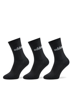 Skarpety wysokie unisex adidas Linear Crew Cushioned Socks 3 Pairs IC1301 Czarny ze sklepu eobuwie.pl w kategorii Skarpetki męskie - zdjęcie 181251354