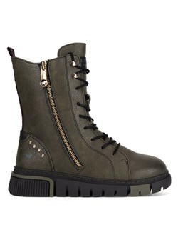 Botki Mustang 1502-502 Khaki ze sklepu eobuwie.pl w kategorii Botki - zdjęcie 181251400