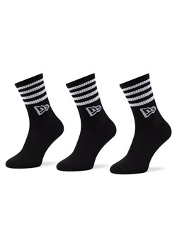 Zestaw 3 par wysokich skarpet unisex New Era Stripe Crew 13113627 Czarny ze sklepu eobuwie.pl w kategorii Skarpetki męskie - zdjęcie 181251953