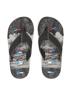 Japonki Tommy Jeans Tjm Elevated Beach Sandal EM0EM01561 Czarny ze sklepu eobuwie.pl w kategorii Klapki męskie - zdjęcie 181252284