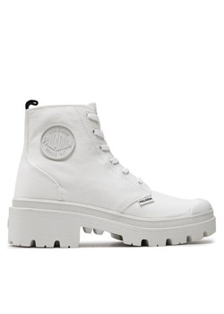 Trapery Palladium Pallabase Twill 96907-141-M Biały ze sklepu eobuwie.pl w kategorii Workery damskie - zdjęcie 181253114