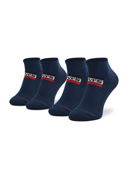 Zestaw 2 par niskich skarpet unisex Levi's® 701219507 Granatowy ze sklepu eobuwie.pl w kategorii Skarpetki damskie - zdjęcie 181253280