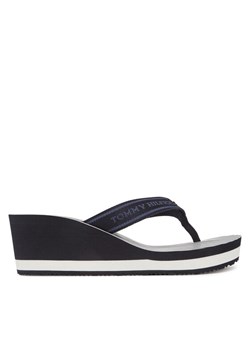 Japonki Tommy Hilfiger Th Stripes Wedge Beach Sandal FW0FW08521 Niebieski ze sklepu eobuwie.pl w kategorii Klapki damskie - zdjęcie 181253803