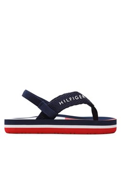 Sandały Tommy Hilfiger Flag Flap Flop T1B8-32917-0058 Granatowy ze sklepu eobuwie.pl w kategorii Sandały dziecięce - zdjęcie 181254113