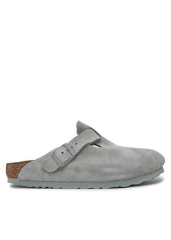 Klapki Birkenstock Boston zamsz 1029214 Szary ze sklepu eobuwie.pl w kategorii Klapki damskie - zdjęcie 181254263