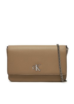 Torebka Calvin Klein K60K612260 Beżowy ze sklepu eobuwie.pl w kategorii Kopertówki - zdjęcie 181254561