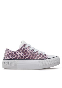 Trampki Tommy Hilfiger Low Cut Lace-Up Sneaker T3A9-32289-0753 Bordowy ze sklepu eobuwie.pl w kategorii Trampki dziecięce - zdjęcie 181255452