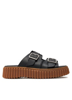 Klapki Clarks Torhill Slide 26176428 Czarny ze sklepu eobuwie.pl w kategorii Klapki damskie - zdjęcie 181258352
