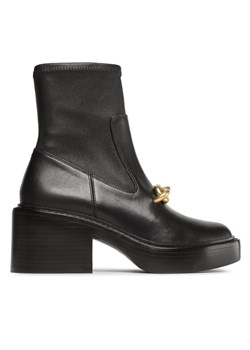 Botki Coach Kenna Leather Bootie CK031 Czarny ze sklepu eobuwie.pl w kategorii Botki - zdjęcie 181258732