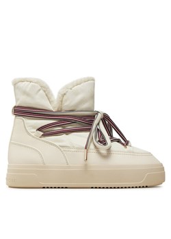 Śniegowce Tommy Hilfiger Snowboot Monogram Faux Fur FW0FW08389 Beżowy ze sklepu eobuwie.pl w kategorii Śniegowce damskie - zdjęcie 181258962