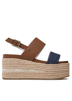 Espadryle U.S. Polo Assn. Loren LOREN007 Brązowy ze sklepu eobuwie.pl w kategorii Sandały damskie - zdjęcie 181259000