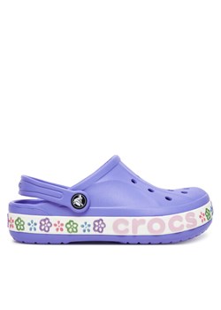 Klapki Crocs BAYABAND CLOG K 211302-5PY Fioletowy ze sklepu eobuwie.pl w kategorii Klapki dziecięce - zdjęcie 181260174