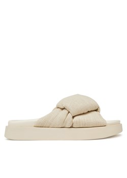 Klapki Inuikii Oversized Linken Knot-147 1028 Écru ze sklepu eobuwie.pl w kategorii Klapki damskie - zdjęcie 181260281