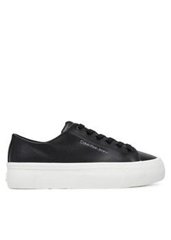 Sneakersy Calvin Klein Jeans Vulc Flatform Low Mg Lth YW0YW01771 Czarny ze sklepu eobuwie.pl w kategorii Trampki damskie - zdjęcie 181261833