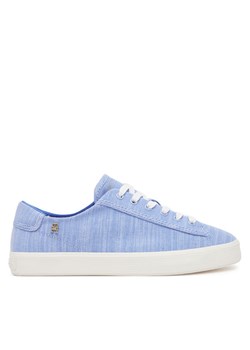 Sneakersy Tommy Hilfiger Vulc Sneaker Chambrey FW0FW08561 Niebieski ze sklepu eobuwie.pl w kategorii Buty sportowe damskie - zdjęcie 181262462