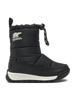Śniegowce Sorel Whitney II Plus Puffy Wp 2088572010 Czarny ze sklepu eobuwie.pl w kategorii Buty zimowe dziecięce - zdjęcie 181264063