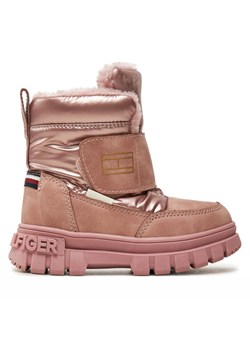 Śniegowce Tommy Hilfiger T1A5-33607-1492 M Różowy ze sklepu eobuwie.pl w kategorii Buty zimowe dziecięce - zdjęcie 181265644