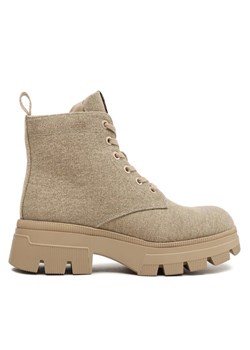 Trapery Calvin Klein Jeans Chunky Combat Laceup Boot Co YW0YW01239 Beżowy ze sklepu eobuwie.pl w kategorii Workery damskie - zdjęcie 181265711
