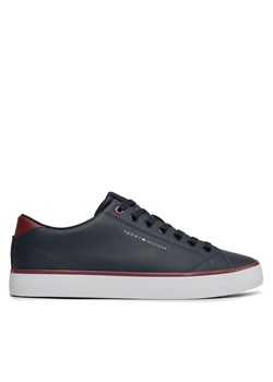 Sneakersy Tommy Hilfiger Th Hi Vulc Core Low Leather FM0FM05041 Granatowy ze sklepu eobuwie.pl w kategorii Trampki męskie - zdjęcie 181266464