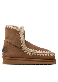 Śniegowce Mou Eskimo 18 Glitter Logo FW101050A Brązowy ze sklepu eobuwie.pl w kategorii Śniegowce damskie - zdjęcie 181266671