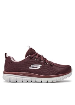 Sneakersy Skechers Get Connected 12615/WINE Bordowy ze sklepu eobuwie.pl w kategorii Buty sportowe damskie - zdjęcie 181267320