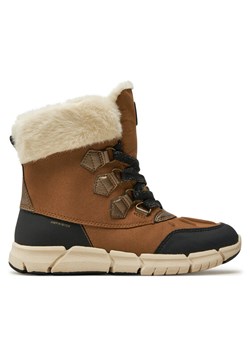 Śniegowce Geox J Flexyper Girl B Ab J46APA 0AU50 C6175 S Brązowy ze sklepu eobuwie.pl w kategorii Buty zimowe dziecięce - zdjęcie 181267503