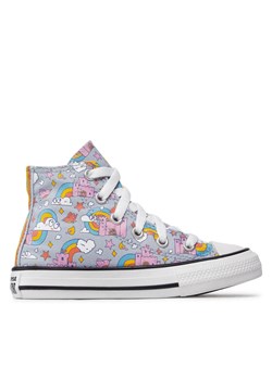 Trampki Converse Chuck Taylor All Star Rainbow Castles 372943C Niebieski ze sklepu eobuwie.pl w kategorii Trampki dziecięce - zdjęcie 181269794