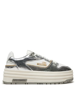 Sneakersy LOVE MOSCHINO JA21017G18IB0000 Srebrny ze sklepu eobuwie.pl w kategorii Botki - zdjęcie 181269822