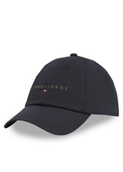 Czapka z daszkiem Tommy Jeans Tjm Linear Logo Cap AM0AM12958 Czarny ze sklepu eobuwie.pl w kategorii Czapki z daszkiem męskie - zdjęcie 181269873