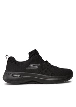 Sneakersy Skechers Go Walk Arch Fit 124403/BBK Czarny ze sklepu eobuwie.pl w kategorii Buty sportowe damskie - zdjęcie 181269964